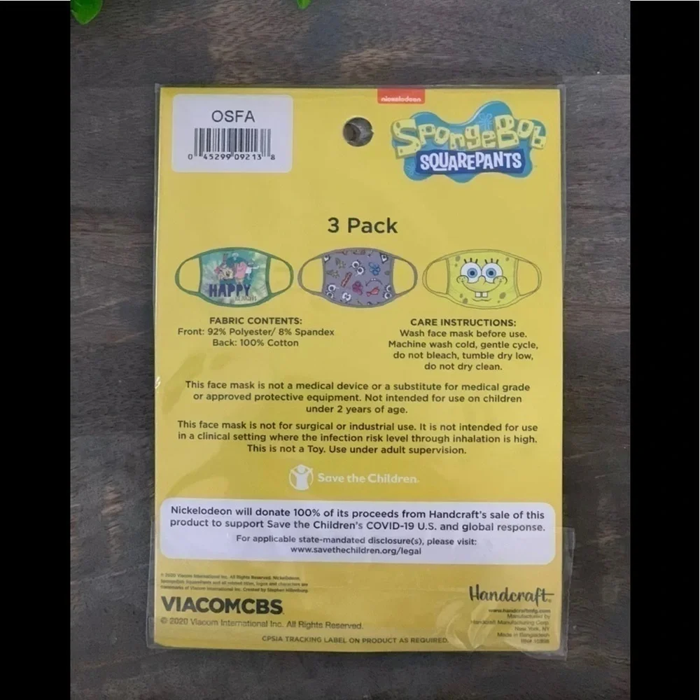 SpongeBob Children Face Mask